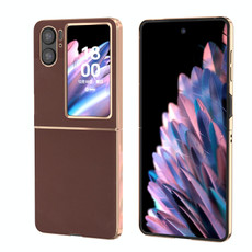 For OPPO Find N2 Flip Genuine Silky Soft Nano Plating Phone Case(Coffee)