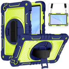 For Huawei MatePad SE 10.4 360 Degree Rotation PC Contrast Silicone Tablet Case(Navy Blue + Yellow Green) For Huawei MatePad SE 10.4 360 Degree Rotation PC Contrast Silicone Tablet Case(Navy Blue + Yellow Green)