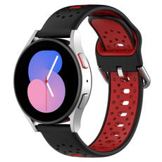 For Samsung Galaxy Watch Active 2 40mm 20mm Breathable Two-Color Silicone Watch Band(Black+Red) For Samsung Galaxy Watch Active 2 40mm 20mm Breathable Two-Color Silicone Watch Band(Black+Red)