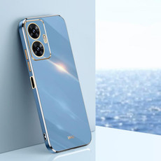 For Realme C55 XINLI Straight Edge 6D Electroplate TPU Phone Case(Celestial Blue)