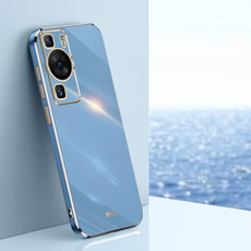 For Huawei P60 XINLI Straight Edge 6D Electroplate TPU Phone Case(Celestial Blue)