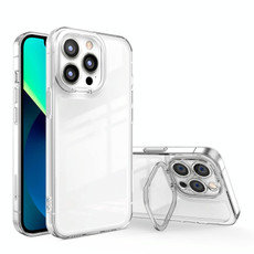 For iPhone XS / X Transparent Invisible Bracket Shockproof Phone Case(Transparent)