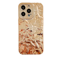 For iPhone 14 Plus Meteorite Texture Electroplating TPU Phone Case(Gold)