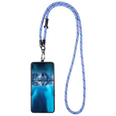 Adjustable Universal Phone Lanyard with Detachable Clip(Black Blue Red)
