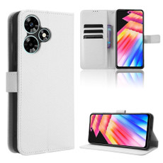 For Infinix Hot 30i / 30i NFC Diamond Texture Leather Phone Case(White)