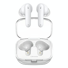 USAMS BE16 Ice Tray Series Transparent TWS In-Ear Wireless Bluetooth Earphone(White)