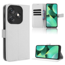 For Tecno Spark 10C Diamond Texture Leather Phone Case(White)
