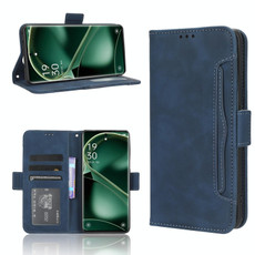 For OPPO Find X6 Skin Feel Calf Texture Card Slots Leather Phone Case(Blue)
