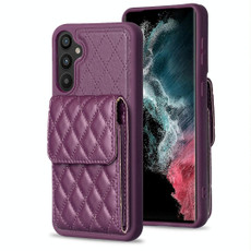 For Samsung Galaxy A34 5G Vertical Wallet Rhombic Leather Phone Case(Dark Purple) For Samsung Galaxy A34 5G Vertical Wallet Rhombic Leather Phone Case(Dark Purple)