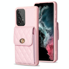 For Samsung Galaxy A53 5G Vertical Wallet Rhombic Leather Phone Case(Pink) For Samsung Galaxy A53 5G Vertical Wallet Rhombic Leather Phone Case(Pink)