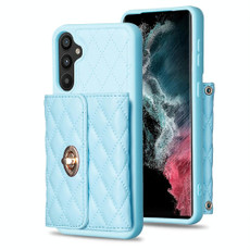 For Samsung Galaxy A34 5G Horizontal Metal Buckle Wallet Rhombic Leather Phone Case(Blue) For Samsung Galaxy A34 5G Horizontal Metal Buckle Wallet Rhombic Leather Phone Case(Blue)