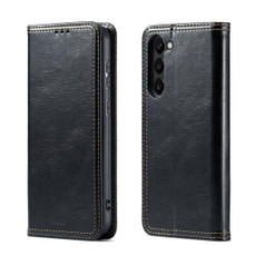 For Samsung Galaxy S23+ 5G FIERRE SHANN Vintage Bark Texture Wallet Leather Phone Case(Black) For Samsung Galaxy S23+ 5G FIERRE SHANN Vintage Bark Texture Wallet Leather Phone Case(Black)