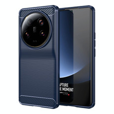 For Xiaomi 13 Ultra Carbon Fiber Brushed Texture TPU Case(Navy)