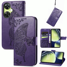 For OnePlus Nord CE 3 Lite Butterfly Love Flower Embossed Leather Phone Case(Purple) For OnePlus Nord CE 3 Lite Butterfly Love Flower Embossed Leather Phone Case(Purple)