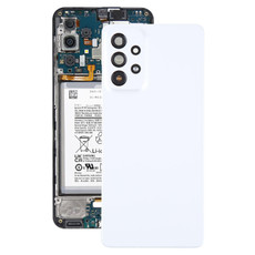 For Samsung Galaxy A73 5G SM-A736B Original Battery Back Cover with Camera Lens Cover(White)
