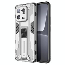 For Xiaomi 13 Pro 5G Supersonic PC + TPU Shock-proof Protective Phone Case with Holder(Silver)