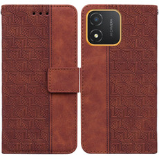 For Honor X5 Geometric Embossed Leather Phone Case(Brown) For Honor X5 Geometric Embossed Leather Phone Case(Brown)