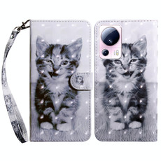 For Xiaomi 13 Lite 3D Painted Pattern Leather Phone Case(Smile Cat)
