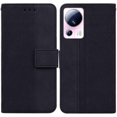 For Xiaomi 13 Lite / Civi 2 Geometric Embossed Leather Phone Case(Black) For Xiaomi 13 Lite / Civi 2 Geometric Embossed Leather Phone Case(Black)