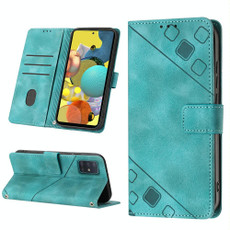 For Samsung Galaxy A51 5G / A51 JP Version Skin-feel Embossed Leather Phone Case(Green)