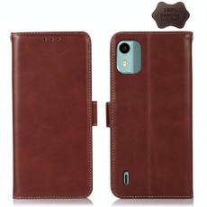 For Nokia C12 4G Crazy Horse Top Layer Cowhide Leather Phone Case(Brown) For Nokia C12 4G Crazy Horse Top Layer Cowhide Leather Phone Case(Brown)