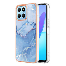 For Honor X8 5G Electroplating Marble Dual-side IMD Phone Case(Blue 018) For Honor X8 5G Electroplating Marble Dual-side IMD Phone Case(Blue 018)
