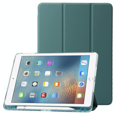 Clear Acrylic Leather Tablet Case For iPad Air 2 / Air / 9.7 2018 / 9.7 2017(Dark Green)