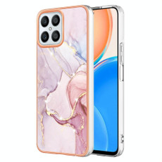 For Honor X8 4G Electroplating Marble Dual-side IMD Phone Case(Rose Gold 005) For Honor X8 4G Electroplating Marble Dual-side IMD Phone Case(Rose Gold 005)