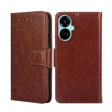 For Tecno Camon 19 / 19 Pro Crystal Texture Leather Phone Case(Brown) For Tecno Camon 19 / 19 Pro Crystal Texture Leather Phone Case(Brown)