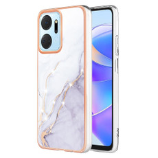 For Honor X7a Electroplating Marble Dual-side IMD Phone Case(White 006) For Honor X7a Electroplating Marble Dual-side IMD Phone Case(White 006)