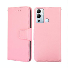 For Infinix Hot 12i Crystal Texture Leather Phone Case(Pink)