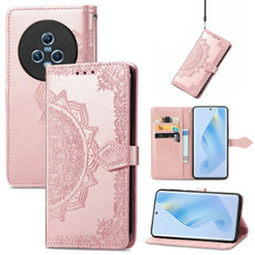 For Honor Magic5 Mandala Flower Embossed Leather Phone Case(Rose Gold) For Honor Magic5 Mandala Flower Embossed Leather Phone Case(Rose Gold)