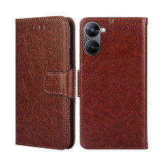 For Realme V30 5G / V30T Crystal Texture Leather Phone Case(Brown)