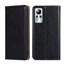 For Infinix Note 11 Gloss Oil Solid Color Magnetic Leather Phone Case(Black)
