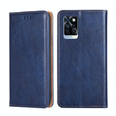 For Infinix Note 10 Pro Gloss Oil Solid Color Magnetic Leather Phone Case(Blue)