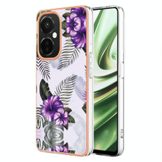 For OnePlus Nord CE 3 5G Electroplating IMD TPU Phone Case(Purple Flower)