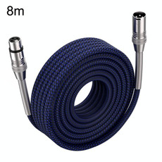 LHD010 Caron Male To Female XLR Dual Card Microphone Cable Audio Cable 8m(Blue)