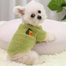 2pcs Dogs Keep Warm Two Feet Clothes Bipanda Cat Clothes, Size: M(Green Avocado)