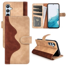For Samsung Galaxy A54 5G Stitching Horizontal Flip Leather Phone Case(Yellow)