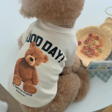 2pcs Cute Warm Pet Fleece Sweater Teddy Bear Cat Clothes, Size: S(White)