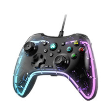 S03 Glare Transparent Wired Gamepad for Nintendo Switch/Sony PS/Computer(Black)