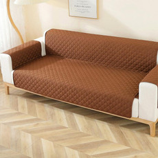 Double-sided Waterproof Pet Cushion Diamond Pattern Sofa Cover, Size:190x196cm(Coffee)