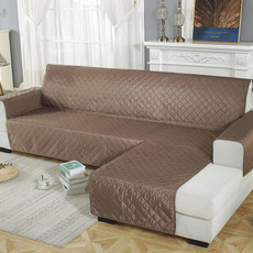 Waterproof Non-slip Pet Cushion One-piece Assemble Sofa Cover, Size:Left-240x270cm(Coffee)