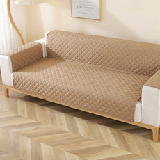Double-sided Waterproof Pet Cushion Diamond Pattern Sofa Cover, Size:130x196cm(Light Coffee)