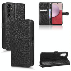 For Samsung Galaxy A24 4G Honeycomb Dot Texture Leather Phone Case(Black)