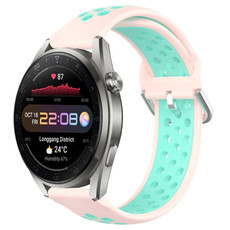 For Huawei Watch 3 Pro New 22mm Perforated Breathable Sports Silicone Watch Band(Pink+ Water Duck) For Huawei Watch 3 Pro New 22mm Perforated Breathable Sports Silicone Watch Band(Pink+ Water Duck)