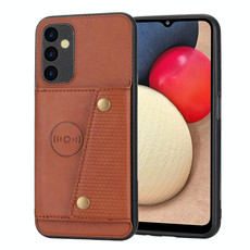 For Samsung Galaxy A14 5G Double Buckle Magnetic Phone Case(Brown) For Samsung Galaxy A14 5G Double Buckle Magnetic Phone Case(Brown)