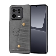 For Xiaomi 13 Double Buckle Magnetic Phone Case(Grey) For Xiaomi 13 Double Buckle Magnetic Phone Case(Grey)