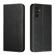 For Samsung Galaxy A24 4G Carbon Fiber Texture Magnetic Flip Leather Phone Case(Black) For Samsung Galaxy A24 4G Carbon Fiber Texture Magnetic Flip Leather Phone Case(Black)