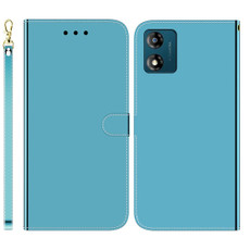 For Motorola Moto E13 Imitated Mirror Surface Leather Phone Case(Blue)